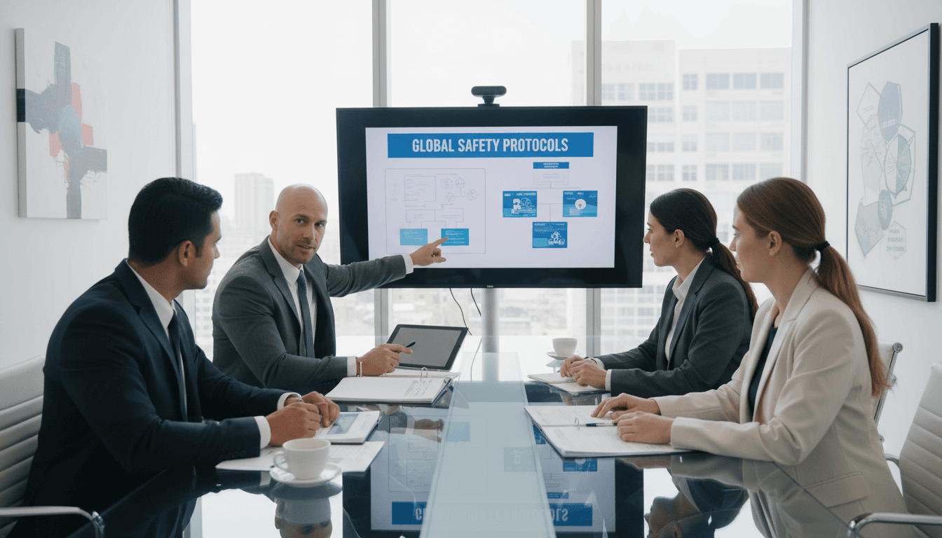 Professional security consultant meeting with client