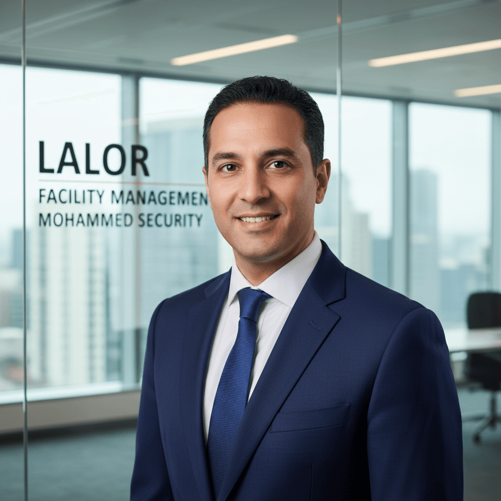 Ali, Director at Lalor Facility Management, in a professional corporate setting