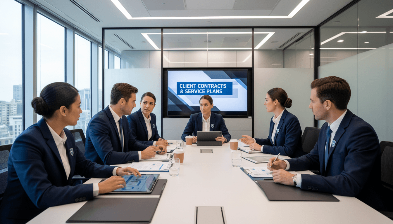 Mohammed Security partnership team reviewing collaboration opportunities